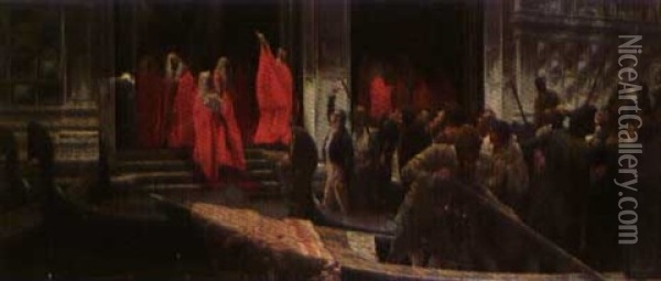 The Last Day Of The Venetian Republic Oil Painting - Francesco Jacovacci