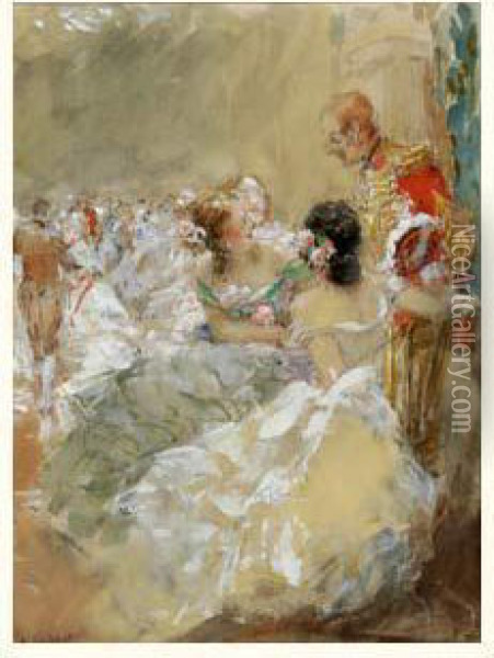 Bal Napoleon Iii Oil Painting - Antoine Calbet