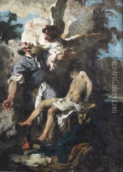 Le Sacrifice D'abraham (study) Oil Painting - Gabriel Joseph Marie Augustin Ferrier