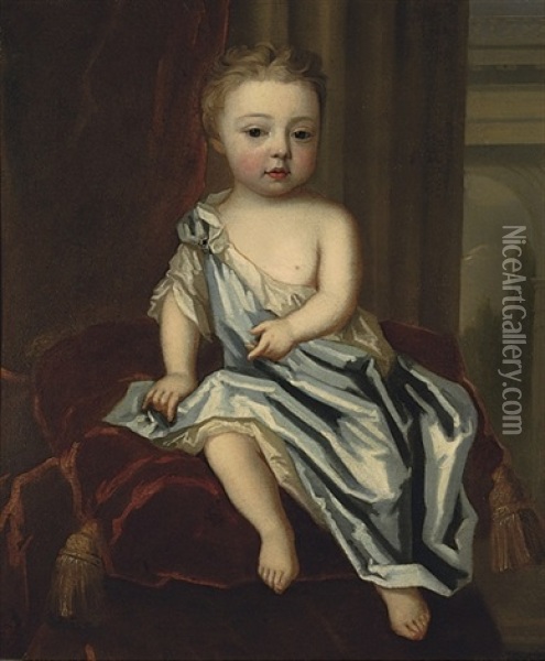 Portrait Of A Young Child Oil Painting - James Maubert