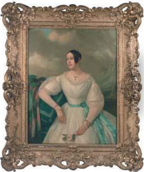 Portrait De Madame Casimir Perier Oil Painting - Charles Paulin Fr. Matet