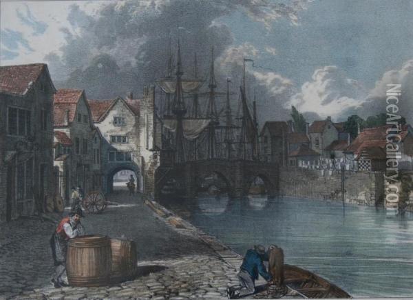 Views Of Bridgwater Oil Painting - John Chubb