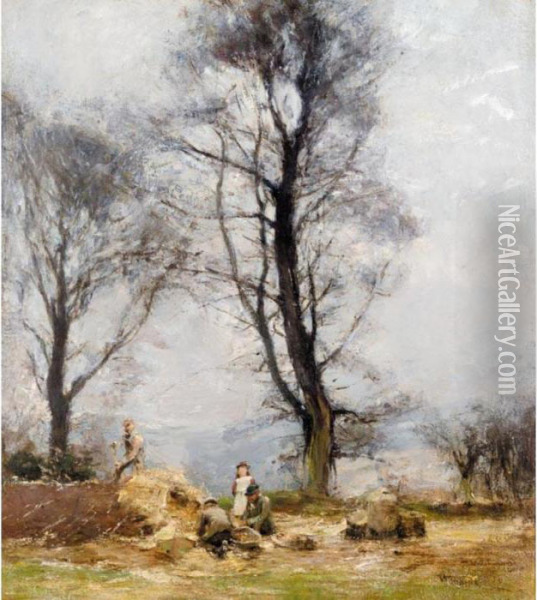 A Rest From Toil Oil Painting - James Lawton Wingate
