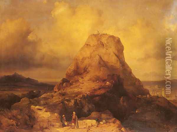 Landscape In Rhodes Oil Painting - Jacob Jacobs