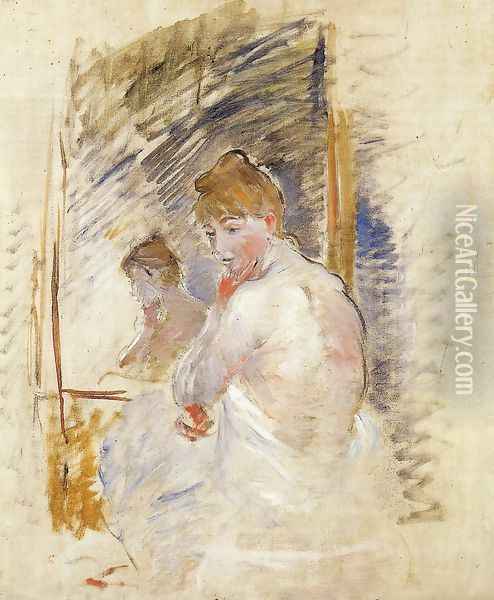 Getting Out Of Bed Oil Painting - Berthe Morisot