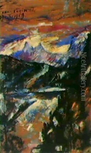 Walchensee Oil Painting - Lovis Corinth