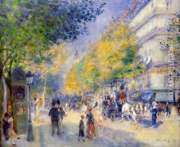 The Great Boulevards Oil Painting - Pierre Auguste Renoir