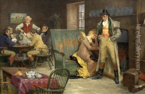 The Waiting Game Oil Painting - John Arthur Lomax