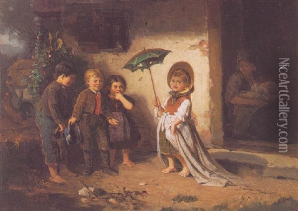 Die Feine Dame Oil Painting - Ludwig Knaus