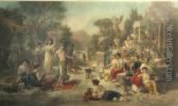 When Rome Was Mistress Of The World Oil Painting - Emanuel Oberhauser