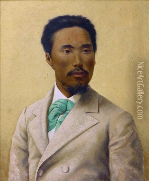 Portrait D'homme Oil Painting - Jean Georges Ferry