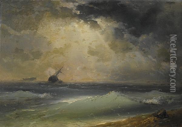 The Open Sea Oil Painting - Migirdic Givanian