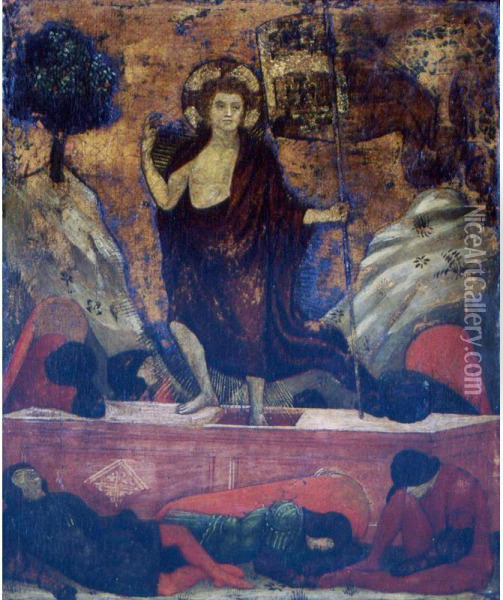 The Resurrection Oil Painting - Paolo di Stefano Badaloni Schiavo