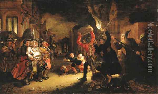 The Battle between Carnival and Lent Oil Painting - David Vinckboons