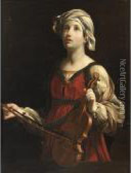 Saint Cecil Oil Painting - Guido Reni