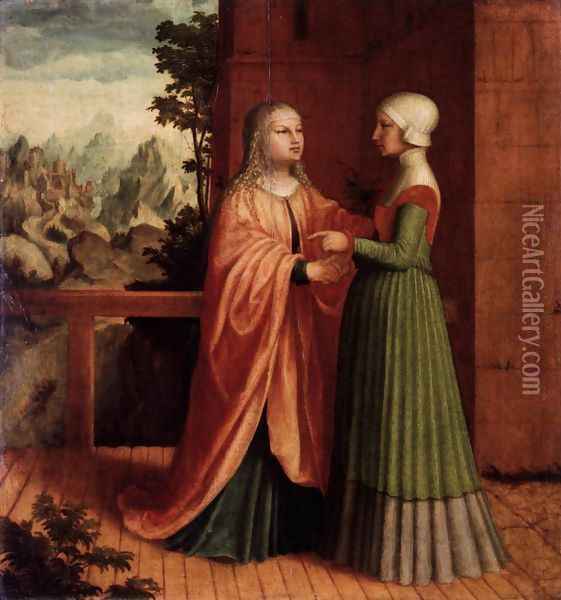 The Visitation c. 1530 Oil Painting - Master M Z