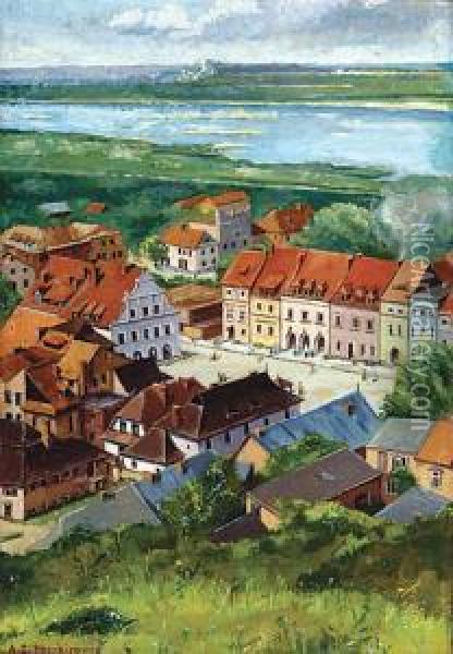 Kazimierz Dolny Nad Wisla Oil Painting - Antoni Stanislaw Procajlowicz