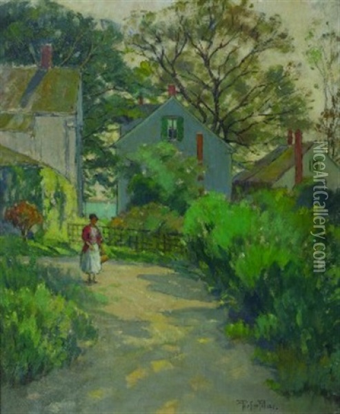 The Garden Oil Painting - Pauline Palmer