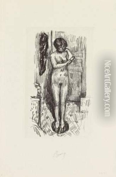 Etude De Nu Oil Painting - Pierre Bonnard