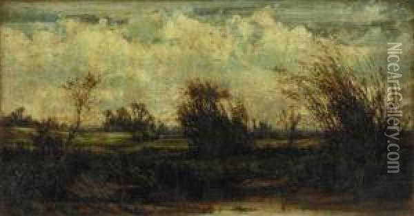 Landscape With Stream Oil Painting - John Appleton Brown