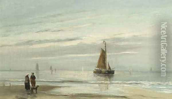 Aan de Noordzee Oil Painting - Jacob Willem Gruijter
