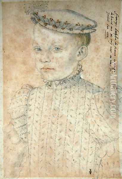 The Dauphin Francois de France (1544-60) future King Francois II, 1552 Oil Painting - (studio of) Clouet
