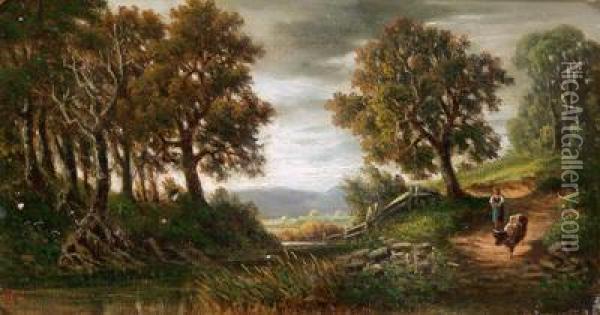Am Heimweg Oil Painting - Theodor von Hormann