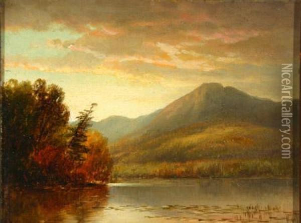 Evening On The Lake Oil Painting - Homer Dodge Martin
