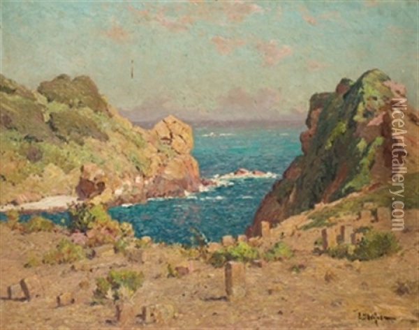 Costa Francesa Oil Painting - Eliseo Meifren y Roig