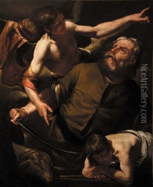 Il Sacrificio Di Isacco Oil Painting - Gioacchino Assereto