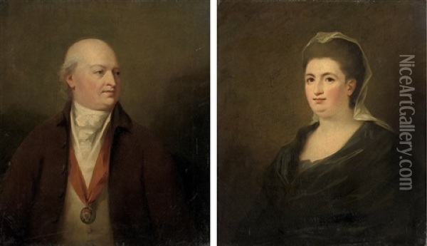 Portrait Of William Keith-falconer (+ Portrait Of Maria, Countess Of Kintore; Pair) Oil Painting - Sir Henry Raeburn