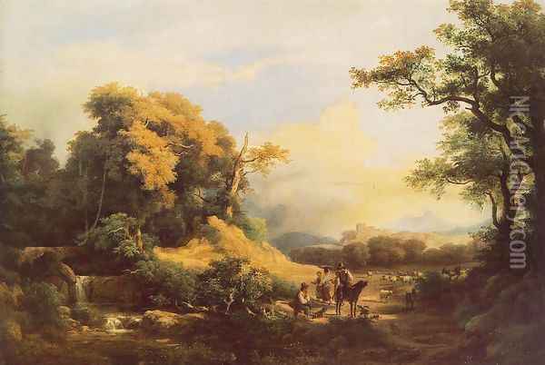View in Apeggi 1848 Oil Painting - Karoly, the Elder Marko