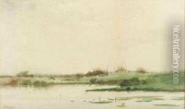Marsh View Oil Painting - Franklin De Haven