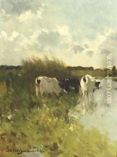 Summer in the polder Oil Painting - Johan Hendrik Weissenbruch