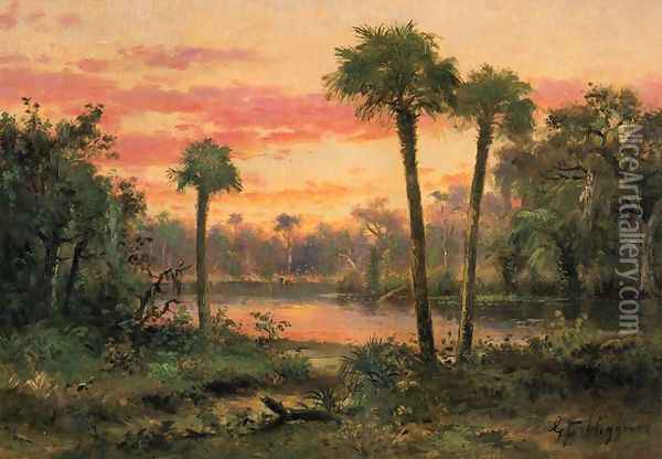 Palm Grove, Florida Oil Painting - George Frank Higgins