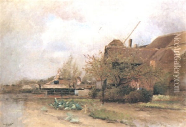 Vid Kvarnen Oil Painting - Wilhelm von Gegerfelt
