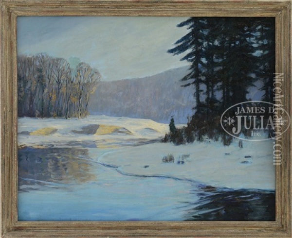 Vermont Winter Landscape Oil Painting - Horace Brown