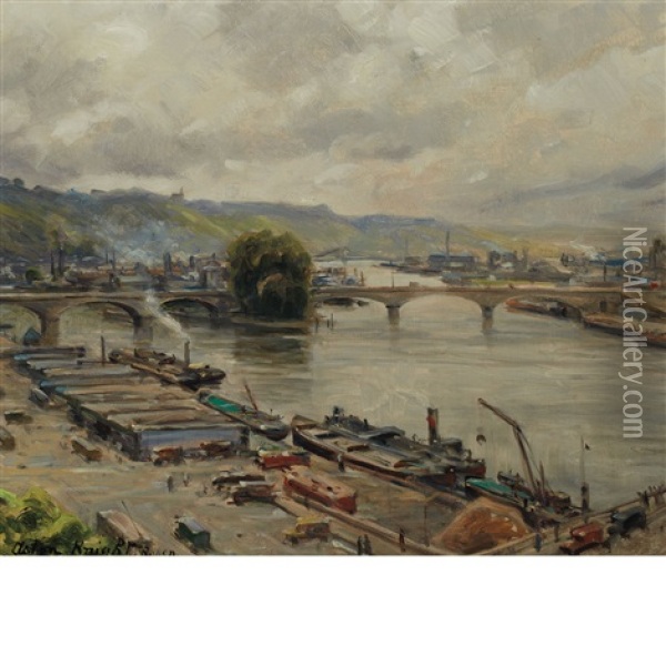 Rouen (from The Hotel D'angleterre) Oil Painting - Louis Aston Knight