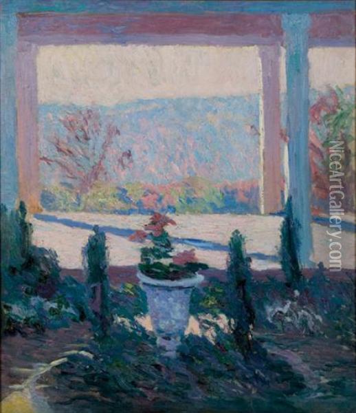 View From The Terrace Oil Painting - Kenneth Frazier