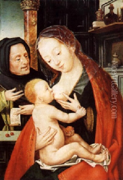 Die Heilige Familie Oil Painting - Joos Van Cleve