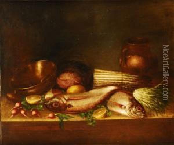 Bodegon De Cocina Oil Painting - Jose Maria Corchon