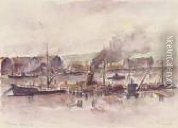 Rouen Oil Painting - Camille Pissarro