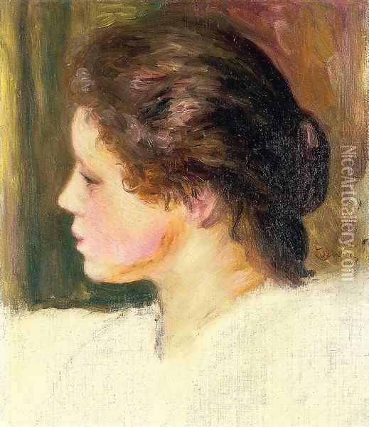 Womans Head9 Oil Painting - Pierre Auguste Renoir