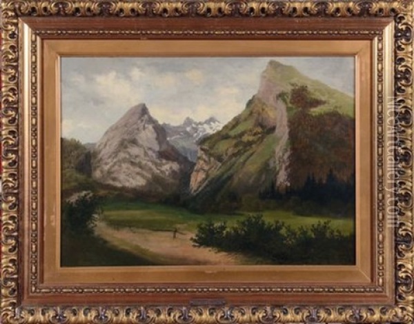 Giogaie Alpine Oil Painting - Ernesto Rayper