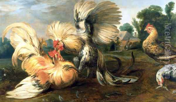 The cockfight Oil Painting - Frans Snyders