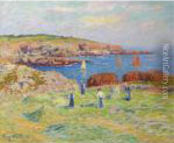 Foins Au Port De Doelan Oil Painting - Henri Moret