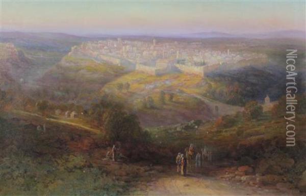 View Of Jerusalem Oil Painting - Samuel Lawson Booth