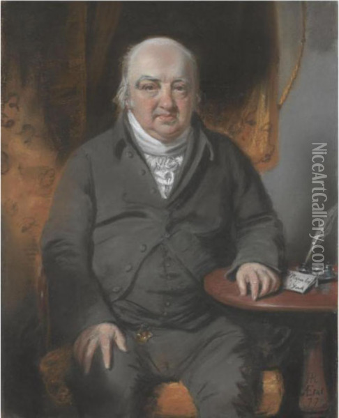 Portrait Of Mr J. H. Raper Of York Oil Painting - John Raphael Smith