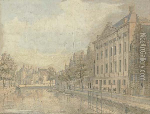 View Of The Kloveniersburgwal Oil Painting - Jan De Beyer
