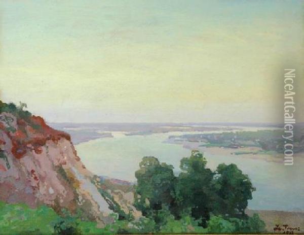 Widok Na Dniepr Z Kijowa Oil Painting - Iwan Trusz